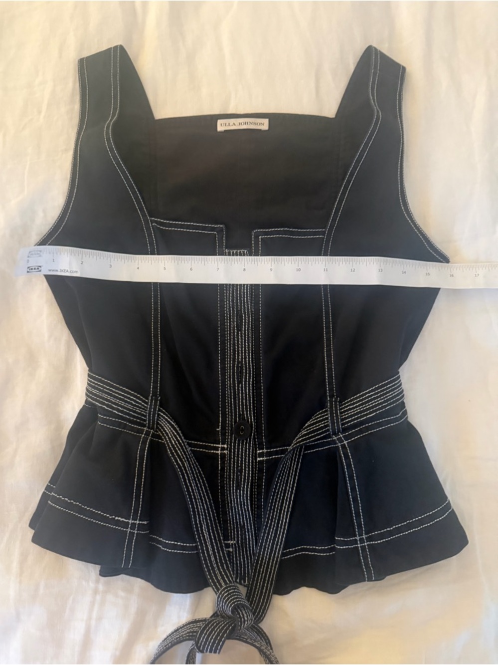 Ulla Johnson cotton twill peplum top - 2 - Picture 10 of 11